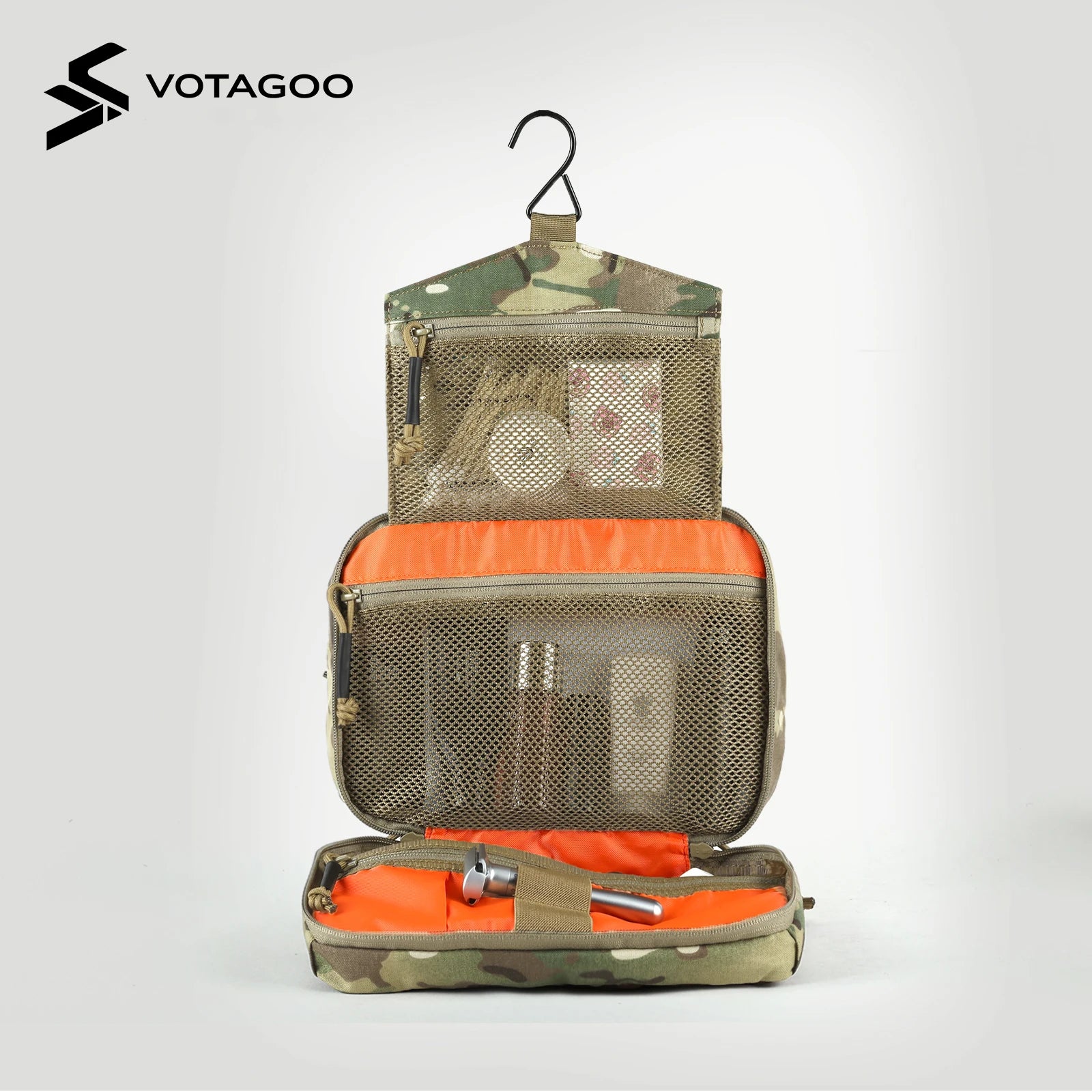 VOTAGOO Tactical Toiletry Bag Hygiene Bag EDC Tool Molle Pouches Small Dopp Kit Travel Shower Bag for Men