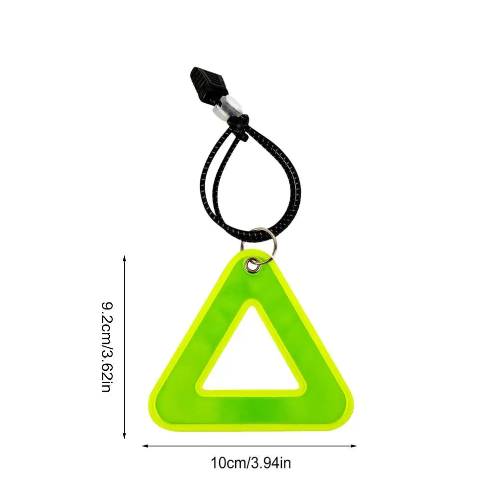 High Visibility Reflective Pendants Triangle Safety Reflector for Night Running Hiking Camping Bike Commuting Outdoor