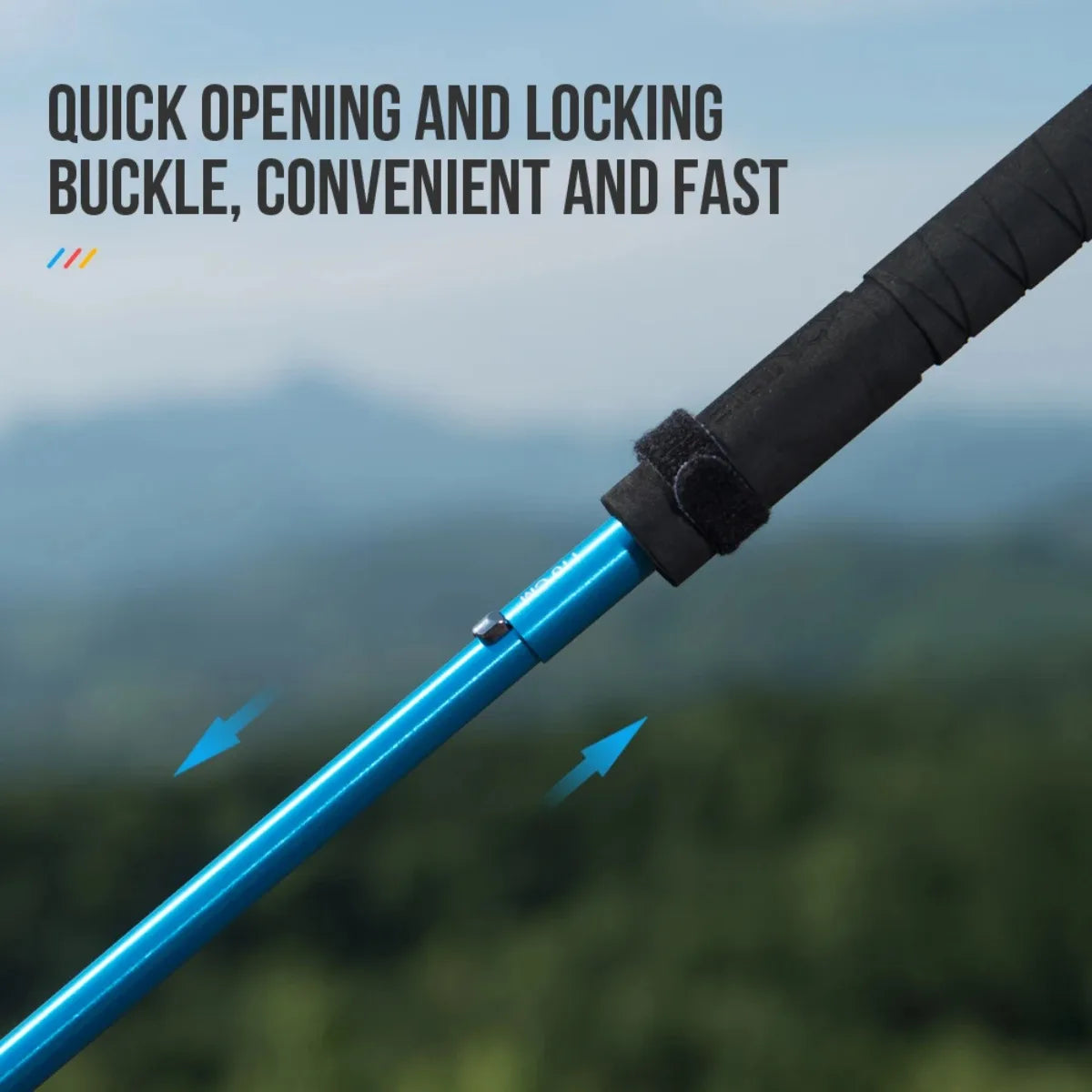 2pcs AONIJIE E4201 Trekking Pole Lightweight Folding Collapsible Quick Lock Hiking Pole Trail Running Walking Stick Carbon Fiber