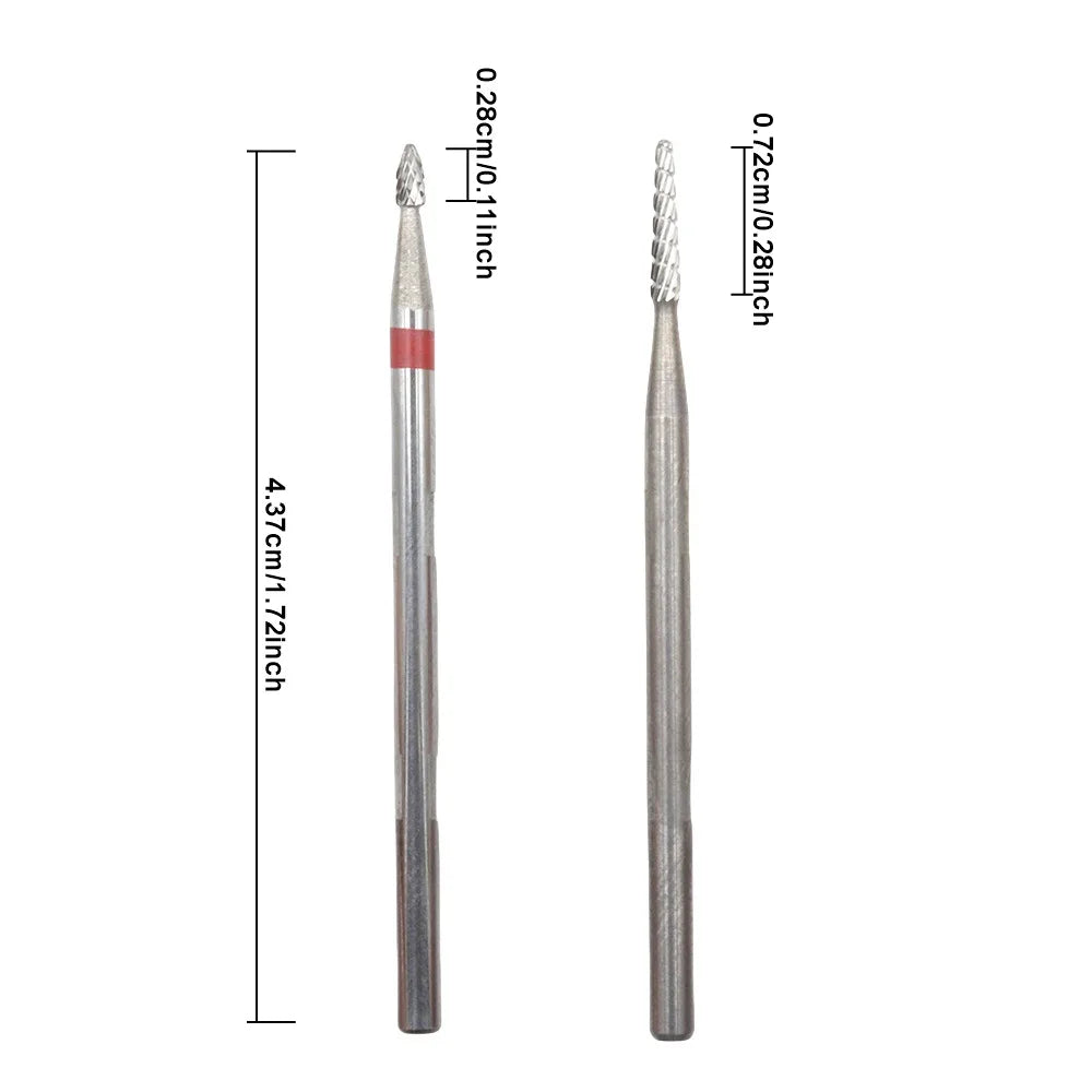 Tungsten Carbide Nail Drill Bit – Small Head Multi-Function Tool for Rhinestone Removal, Gel Removal, Cuticle Cleaning & Nail Sh