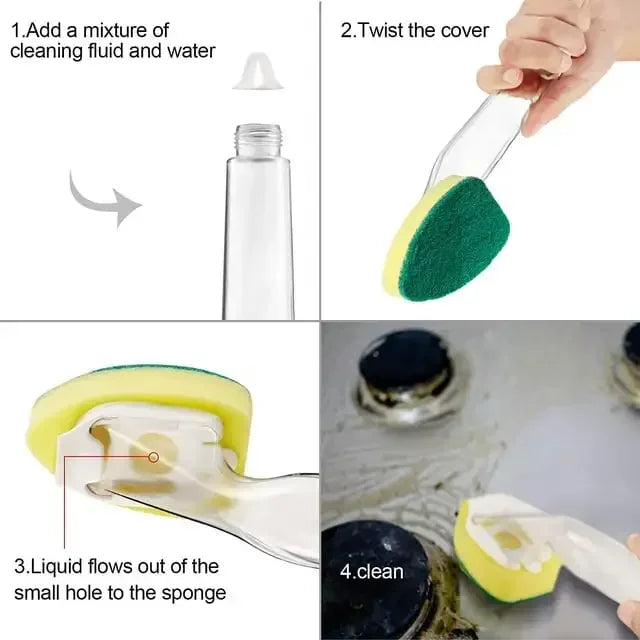 7Pcs Heavy Duty Dish Wand Sponge Refill Replacement Heads for Kitchen Sink Cleaning Dish Wash Sponge