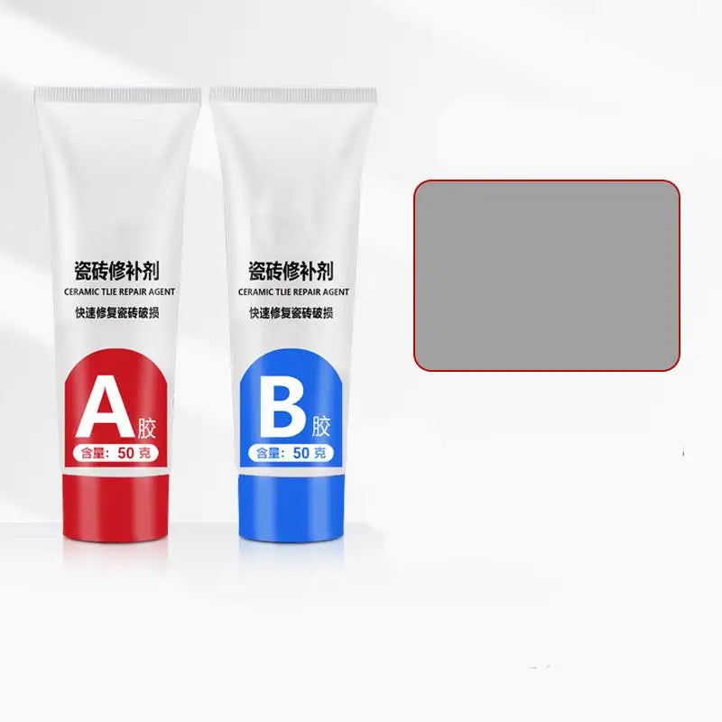 100g Tile Repair Agent AB Adhesive Ceramic Repair Glue Marble Floor Tile Toilet Washbasin Repair Glue Crack Repair Caulk Glue