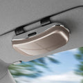 Luxury Car Glasses Case Universal Sun Visor Sunglasses Holder Box Anti Scratch Eyeglasses Protection Case One Hand Operation