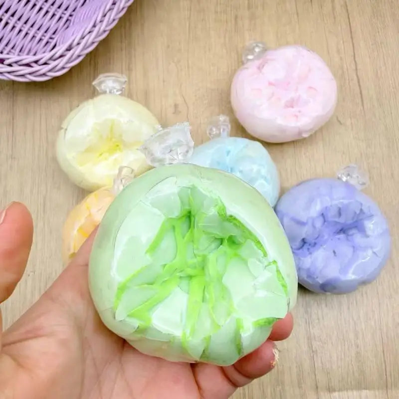 1Pcs Cracking Wax Ball Soft Decompression Toys Cantaloupe Chocolate Handmade Ball Anti Stress Sensory Fidget Toy B.H