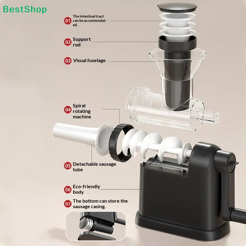 ★★★Manual Meat Grinder & Sausage Stuffer - Multifunctional Hand Crank Mincer for Homemade Sausages & Meatballs