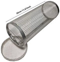 Round BBQ Basket Stainless Steel Camping Grill Mesh Cooking Tool Outdoor Picnic Camping Bonfire Party Barbecue Grilling Basket