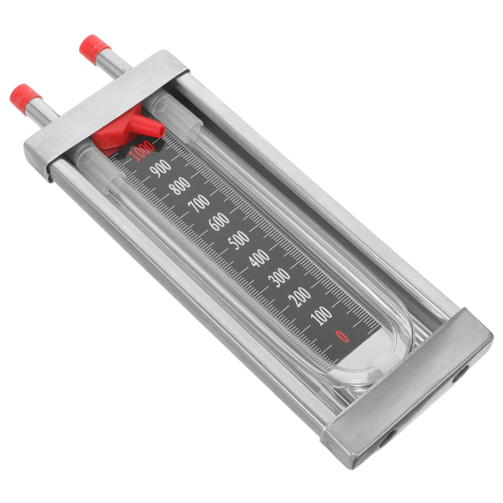 Stainless Steel U-Shaped Pressure Gauge 0-1000Pa Vacuum Tube Tester For Home Lab Water Column Manometer Differential