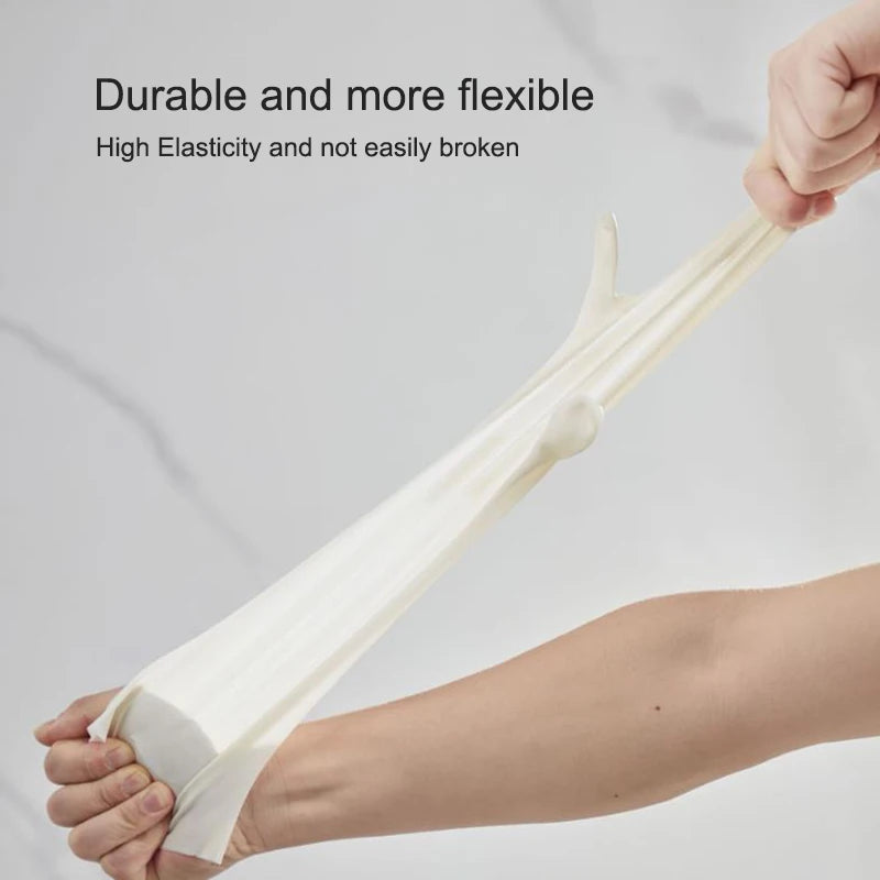 White Nitrile Gloves Extended And Durable Gloves For Kitchen Washing Waterproof Household Cleaning Tools Home Accessories