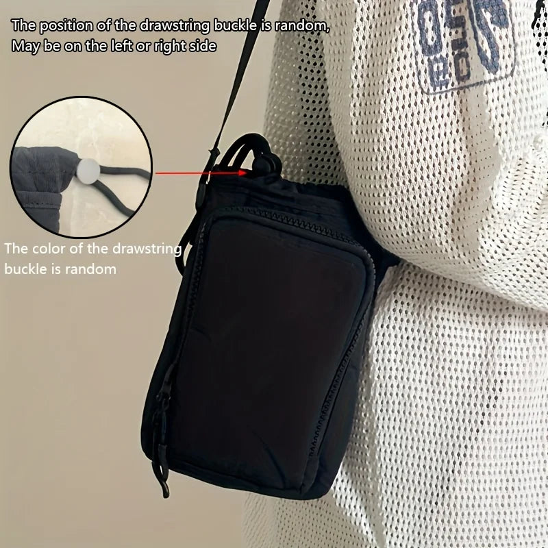 Small Water Bottle Carrier Bag with Adjustable Shoulder Strap Convenient Outdoors Water Bottle Pouch with Phone Pocket