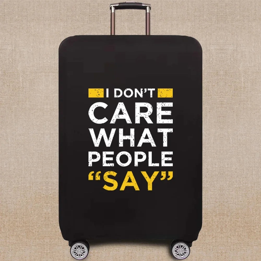 Travel Accessories Luggage Case Suitcase Dust Protective Cover 18-28 Inch Phrase Pattern Series Trolley Case Elastic Cover