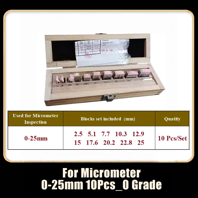 6-47Pcs/Set High Precision HSS Gauge Block Set, Metric/Inch Calibration Block Gage, Grade 0/1 with Certificate, Customizable