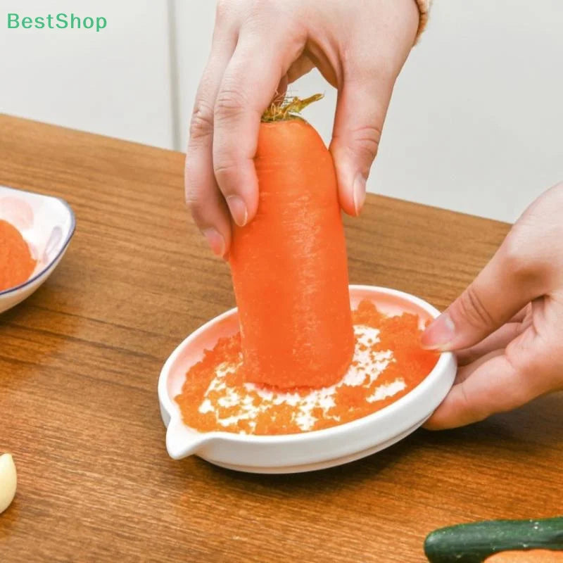 ♥♥♥White Ceramic Manual Grinding Tool, Garlic And Ginger Paste Grinding Plate