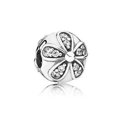 New Fashion 925 Sterling Silver Flower Cherry Round Beads Charms Pendant Fit Original Bracelet DIY Jewelry For Woman Gift