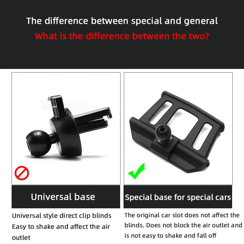 For Nissan X-trail Qashqai Rogue Sport Rogue Altima Versa Car Mobile Phone Holder Base Fixed Air Outlet Bracket Accessory