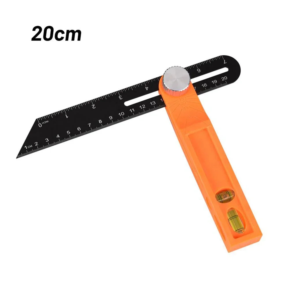 20/40cm T-shaped Angle Ruler Gauges Sliding Level Ruler Measuring Tool Detachable Adjustable Movable Right Angle Ruler Gauges