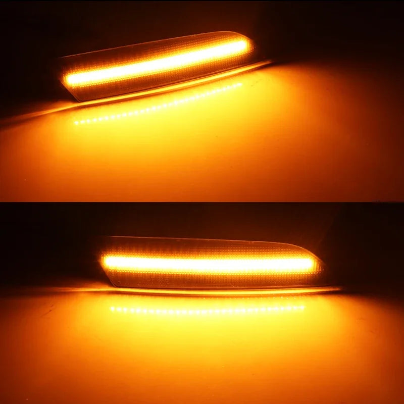 2PCS Amber Yellow Front Side Marker LED Lights For 2004-2008 Chrysler Crossfire Front Bumper Turn Signal Lamp Assembly 12V T10