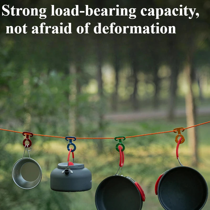 Camping Hiking Tent Adjustable Wind Rope Buckle Aluminium Alloy Camping Equipment Outdoor Tents Accessory