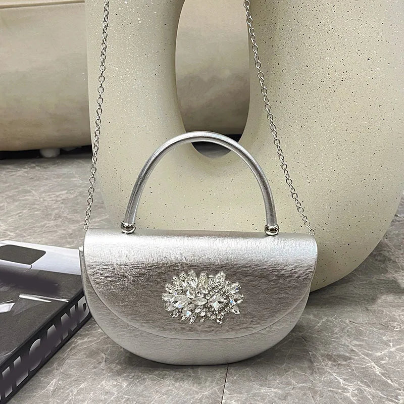 Lady Crystal Handbag Top Handle Evening Bag Women Sparkling Diamond Evening Handbag Clutch Purses And Handbag Wedding Purse