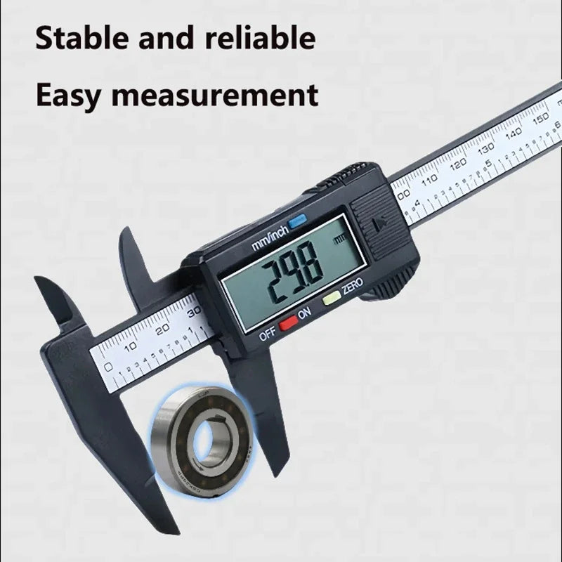 150mm Electronic Digital Caliper Carbon Fiber Dial Vernier Caliper Gauge Micrometer 100mm Measuring Tool Digital Ruler