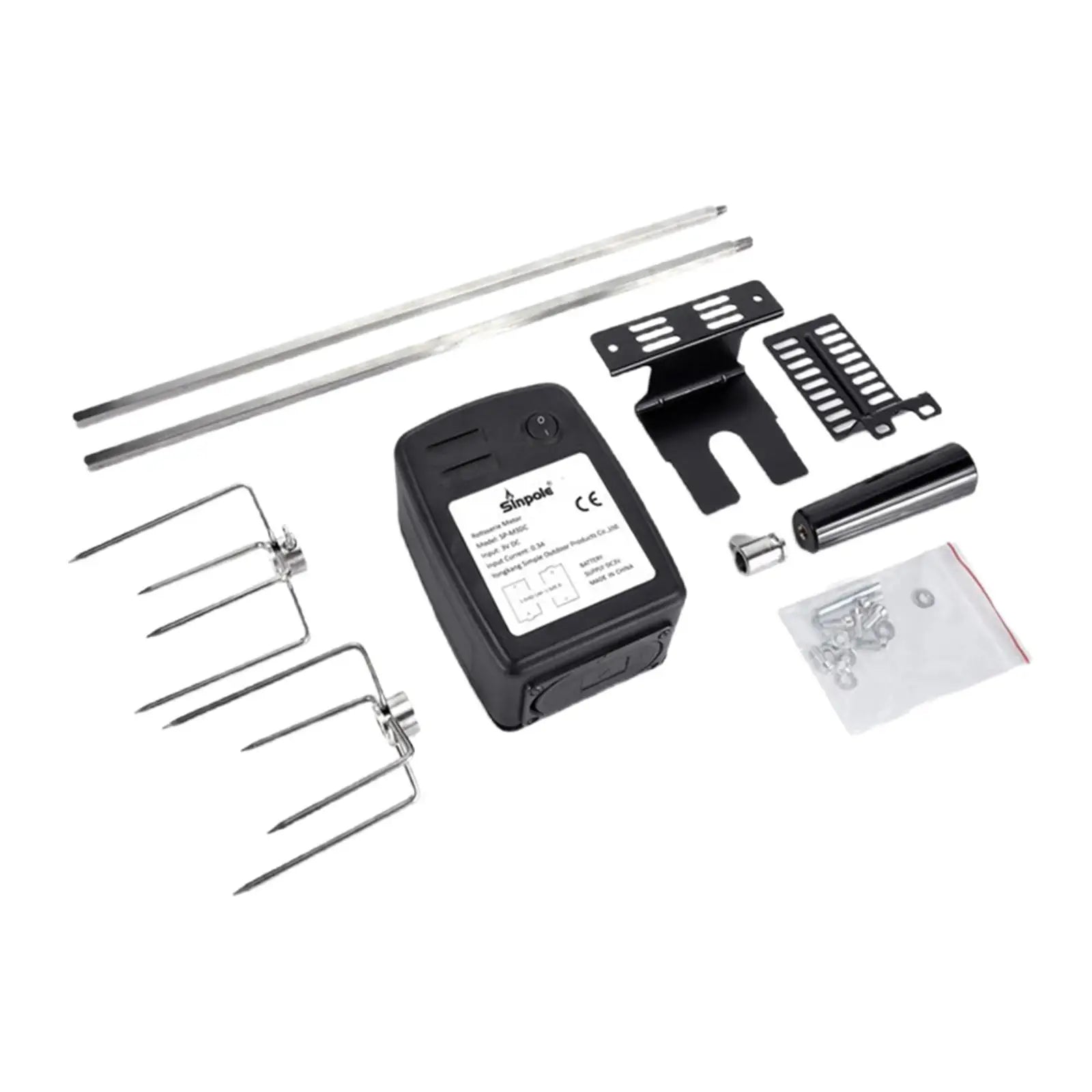 Electric Rotisserie Kit with Motor Battery Powered for Picnic BBQ Outdoor Supplies