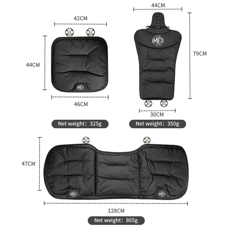Car Velvet Cushion Leather Backrest Waist Pad Protector Cover AccessoriesFor Morris Garages MG 6 3 5 7 TF ZR ZS HS GS GT Hector