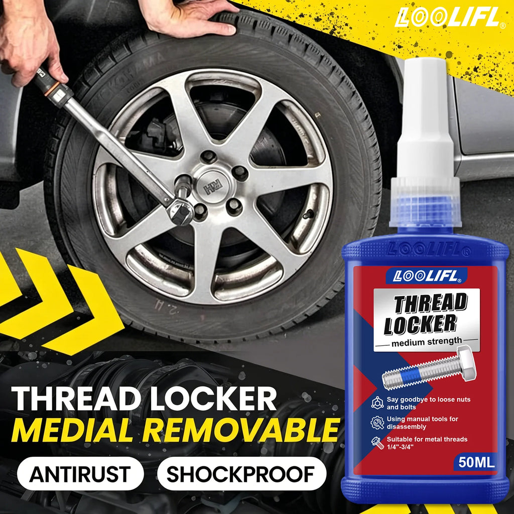 Multifunctional 243 Adhesive, Oxygen-Resistant 271 Threadlocker, Screw Adhesive, Fast-Curing, Removable, High and Low Temperature Resistant; Used for Thread Fastening, Anti-Loosening, Strong Anti-Slip Properties; 243 Liquid A