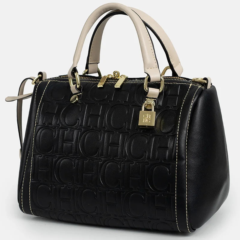 CH Women Handbag Embossed Leather Tote Bag Fashion Shoulder Bag Top Handle Purse Crossbody Bag Casual Work Travel Bag