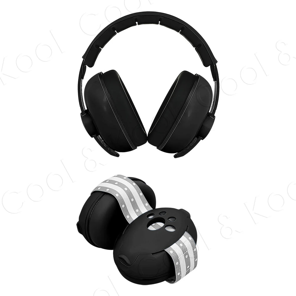 2-in-1 Portable Baby Ear Earmuffs, Travel & Outdoor Noise Cancelling Headphones for On-the-Go Comfort