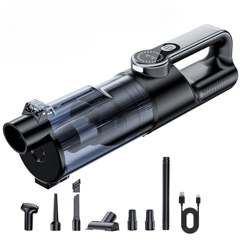 Multifunction Wireless Handheld Car Vacuum Cordless Handheld LED Lighting Chargeable Auto Vacuum for Home & Car Mini Cleaner