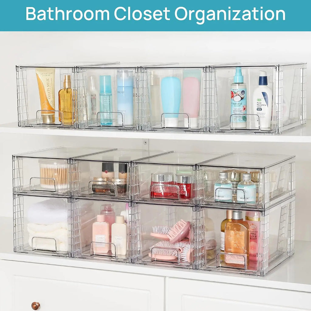 2026 New  Large Stackable Storage Drawers,Easily Assemble Acrylic Bathroom Closet Undersink Organizers And Storage,Plastic