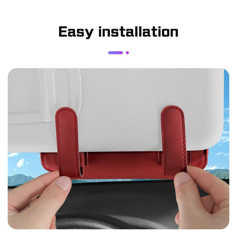 Sunglasses Box Magnetic Leather Car Visor Glasses Case For ZEEKR 001 007 009 X MIX 7X 9X M-Vision Glasses Case Car Accessories