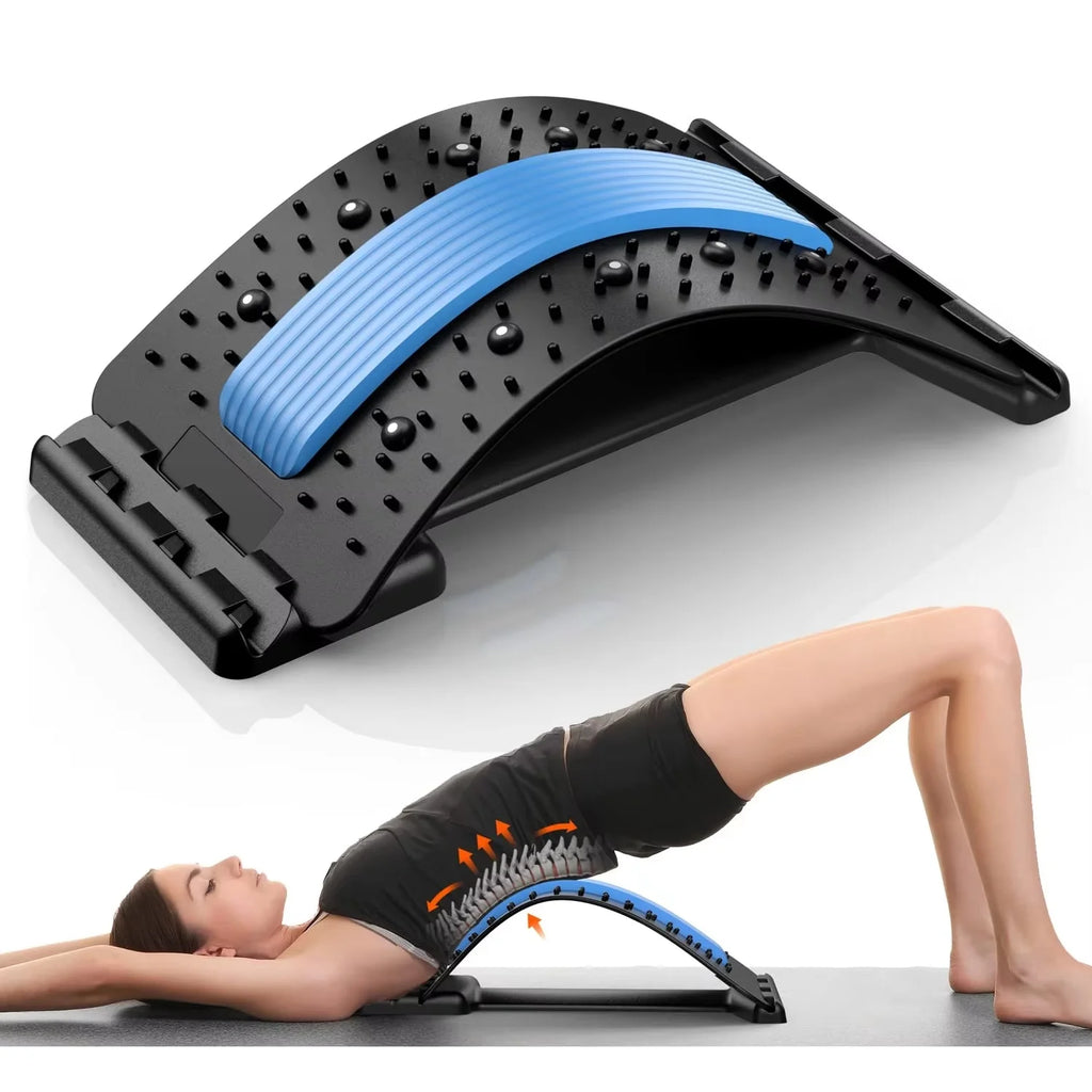 Waist Muscle Soothing Stretching Device Spine Stretching Massage Pad Lower Waist Support Lumbar Stretcher Back Soreness Relief