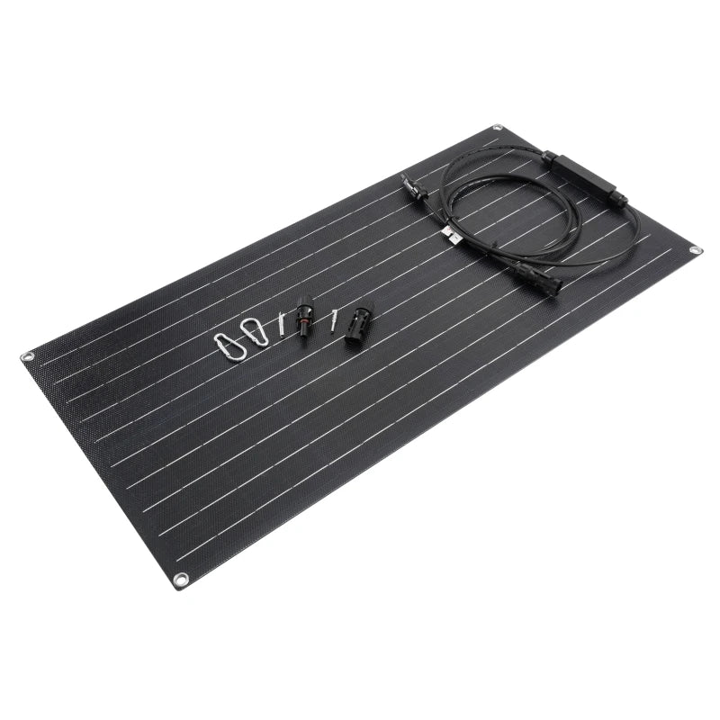 45W 50W 18V ETFE Flexible Monocrystalline Solar Panel Solar Cable Cell Battery System Kit for Marine Camping Boat RV Charging