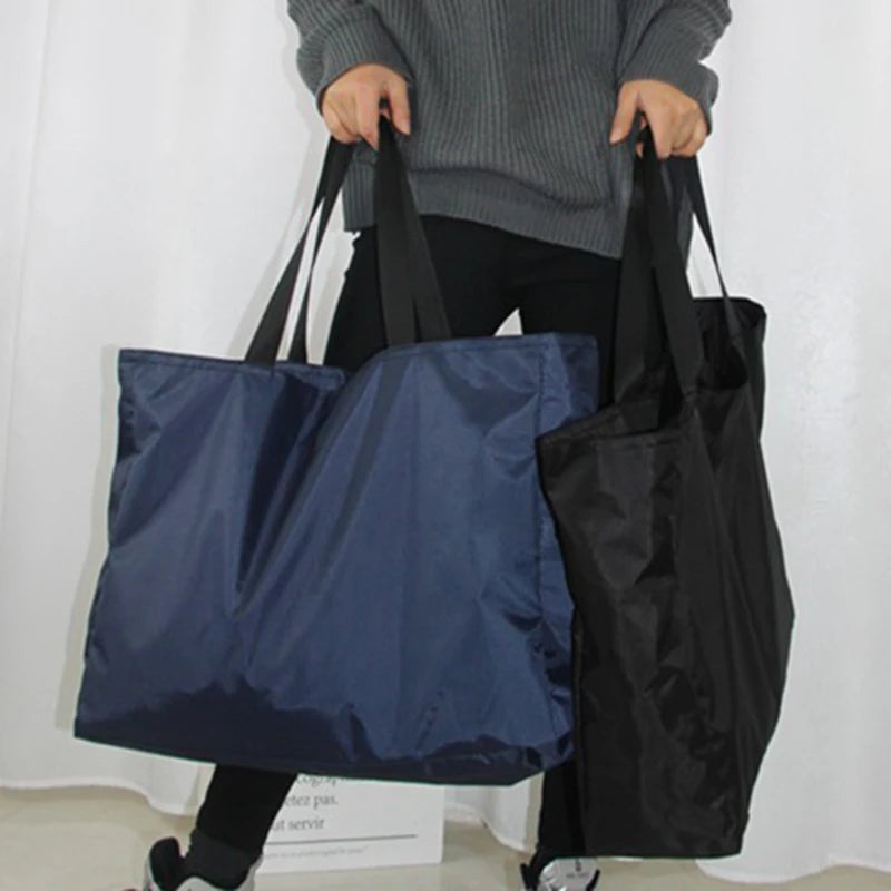 Shopping Bags Zipper Large Capacity Grocery Totes Washable Reusable Simple Outdoor Heavy Duty Bag 2026