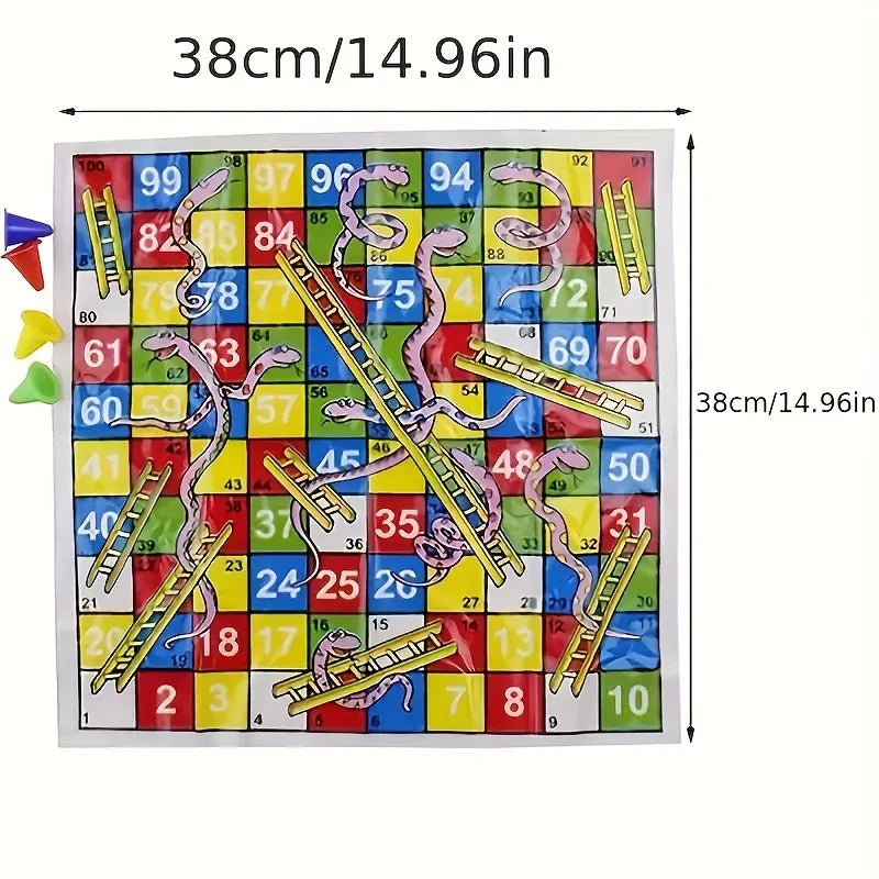 Chess Snake Ladder Flight 38cm/14.96inch Educational Children Toys Interesting Board Game Set Portable Flying Chess Board Game
