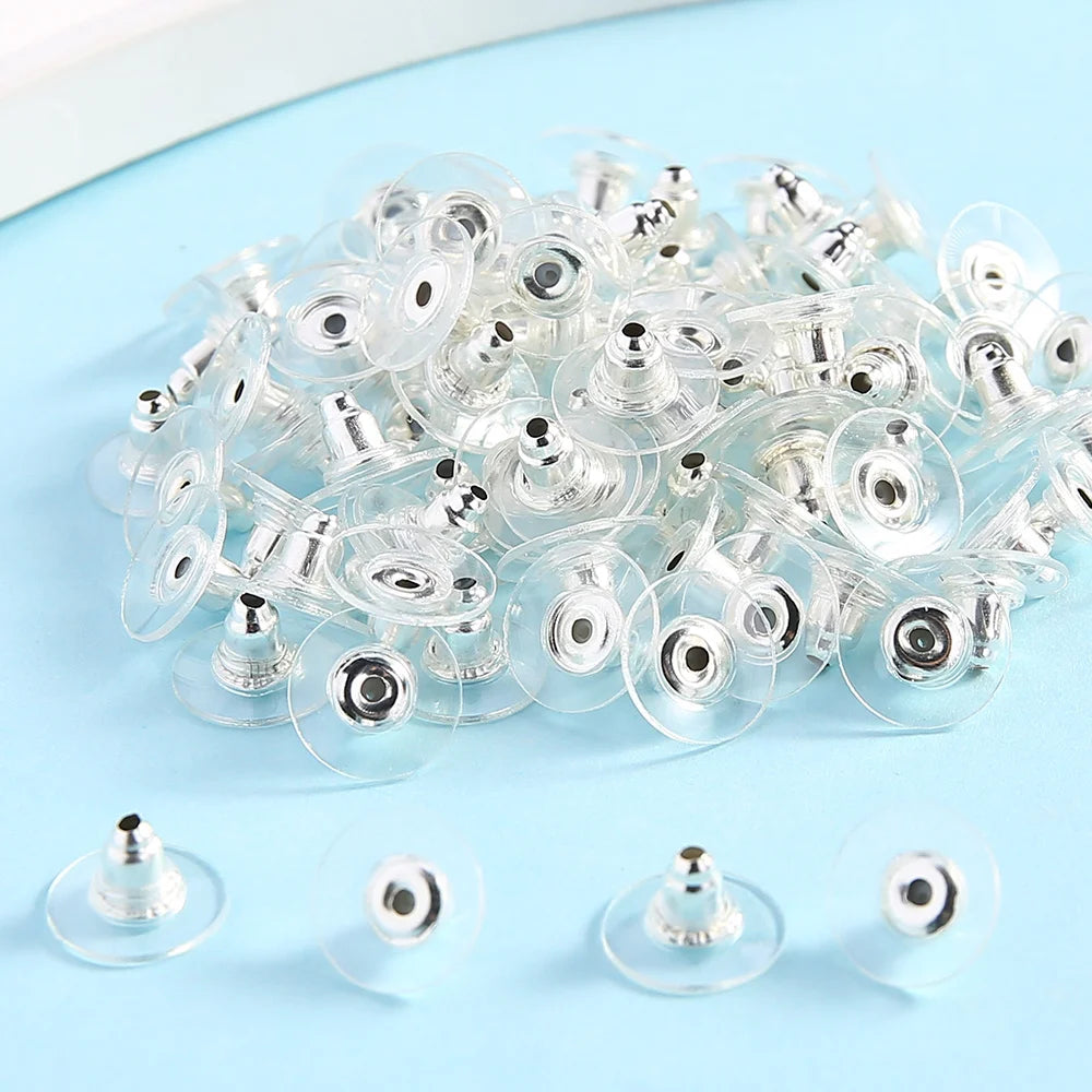 160Pcs 11X6Mm Silicone Earring Backs With Pad  Replacement Earring Stoppers For Jewelry Making Diy Earring Findings Supplies