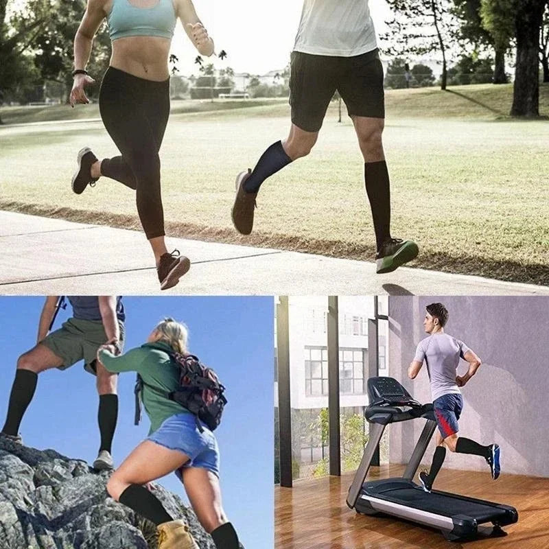 Unisex Compression Socks for Men and Women Medical Diabetes Varicose Veins Sports Socks for Running Cycling Travel Flight Yoga