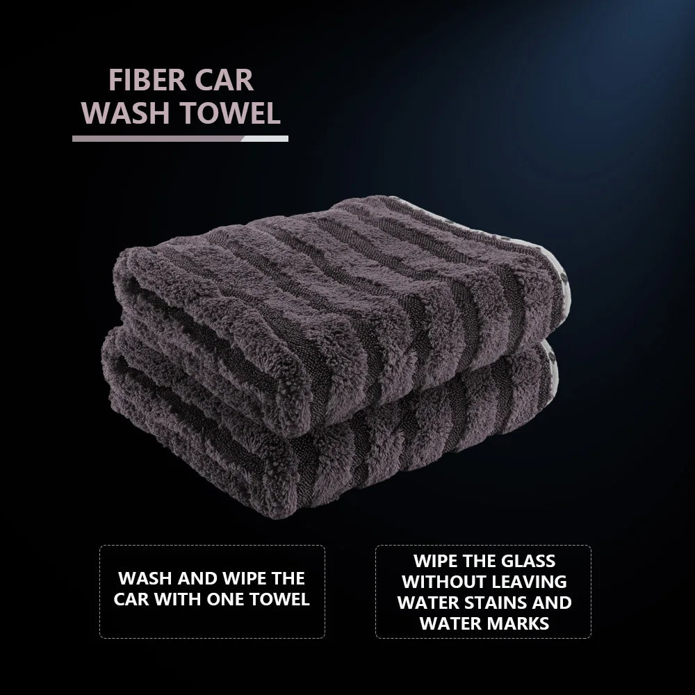 SPTA Gray Microfiber Car Drying Towel Super Absorbent 82*54 cm Auto Wash Cleaning Cloth 900GSM