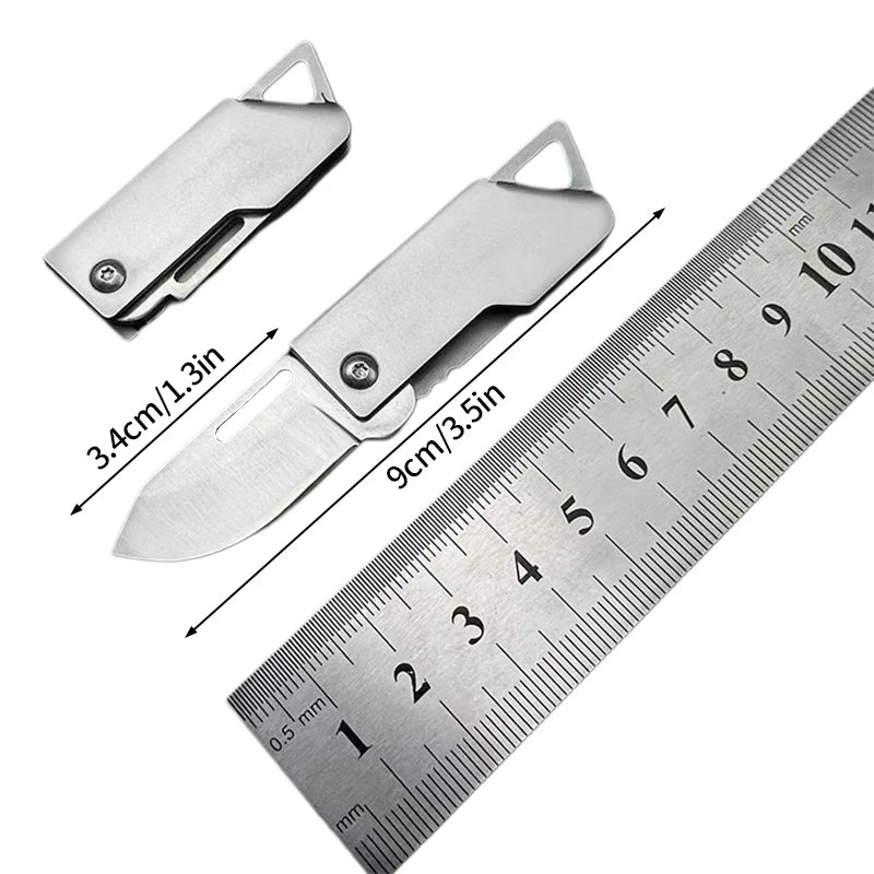 Mini D2 Steel Folding Pocket Knife Outdoor Self-defensee Folding Knifes Keychain Multitool Pocket Keyknife Camping Equipment