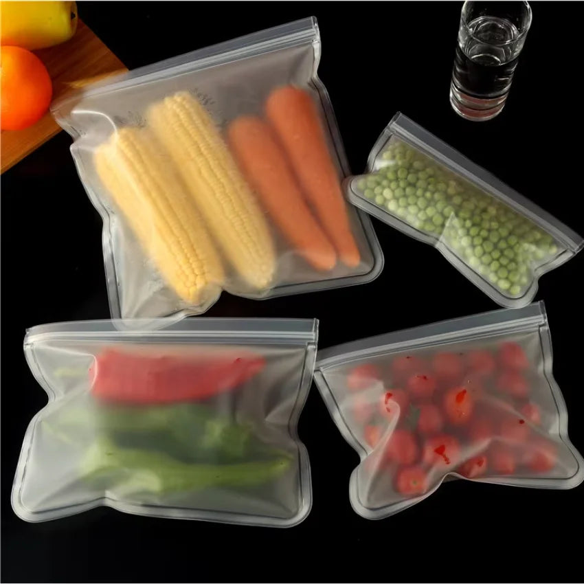 Silicone Food Storage Containers Leakproof Containers Reusable Stand Refrigerator Fresh Wrap Fresh Bag Food Storage Bag
