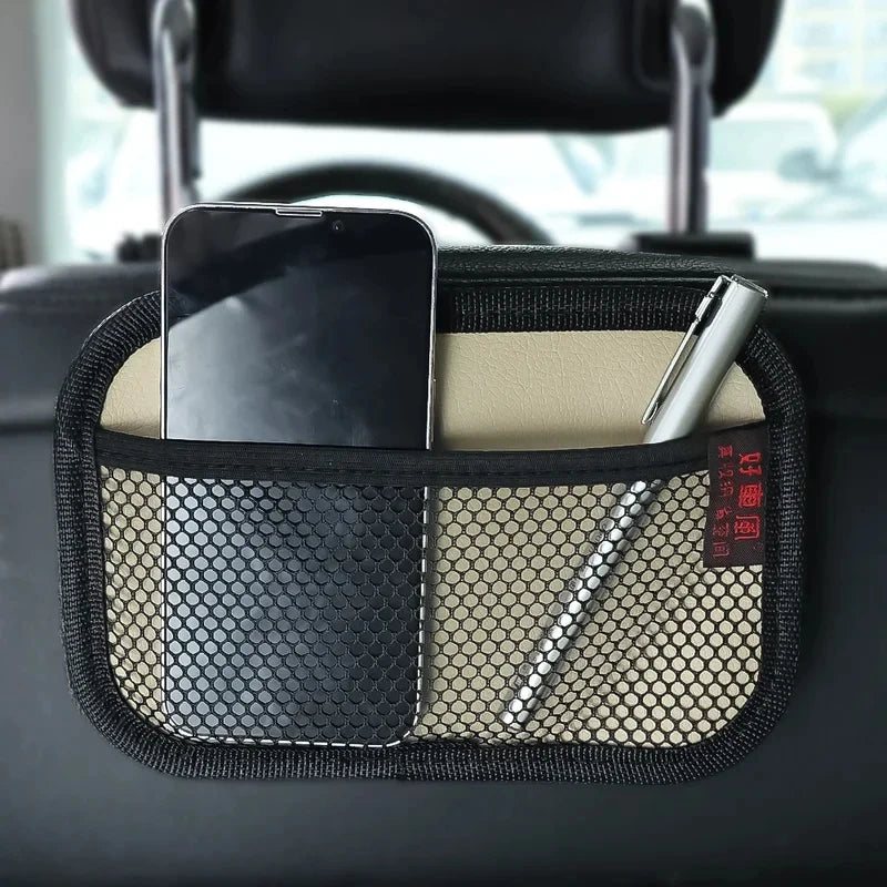 1-4pcs Car storage net bag, multi-functional storage net bag, car interior organizer, mobile phone key storage