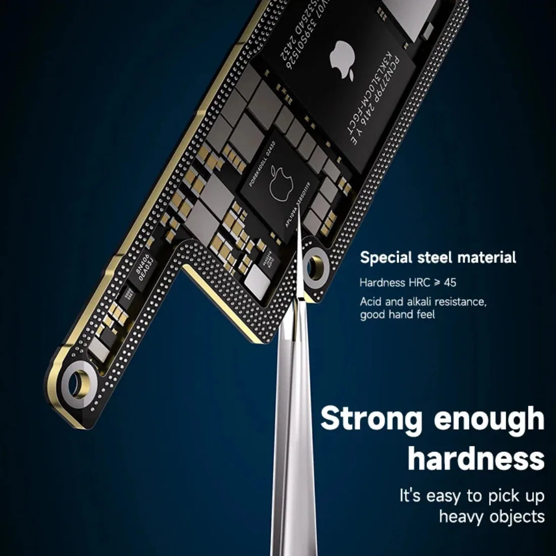 Precision Tweezers 0.01mm Tip - Anti-Slip 3D Stainless Steel Tweezers for Phone Repair, Flywire Handling, PCB & Micro Soldering