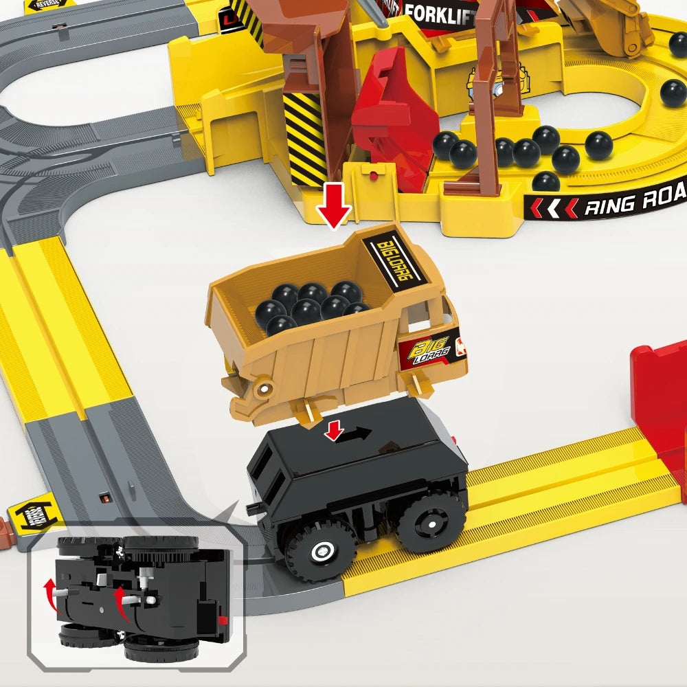 Adventure Powered Mine Cart Track Set Electric Engineering Vehicle Toy Educational Railway Gift Idea Kids Family