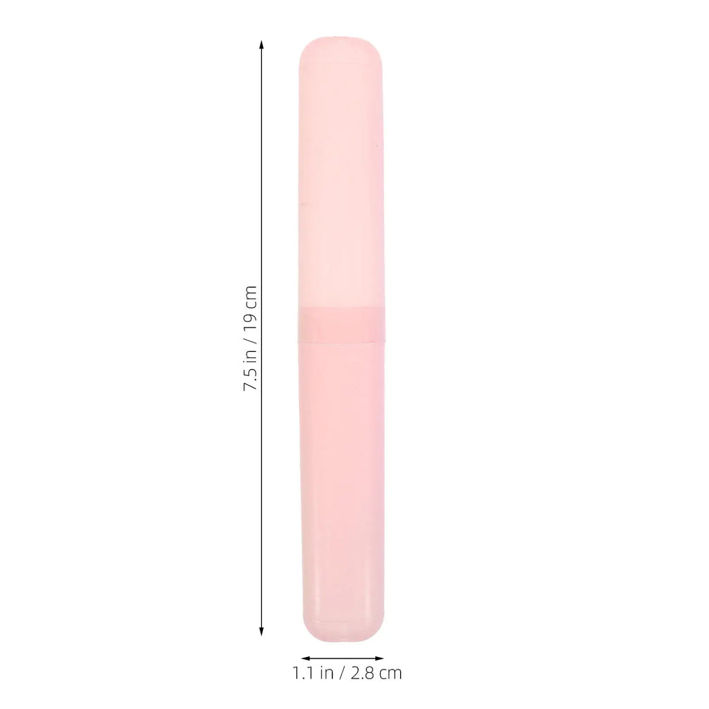 8Pcs Travel Toothbrush Holder Portable Lightweight Plastic Single Toothbrush Box Cover for Camping Vacation Business