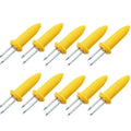 10pcs Fork Stainless Steel Corn Skewer Corn Holders Corn On The Cob Skewers Fruit Forks Outdoor Camping Cooking Barbecue Tool