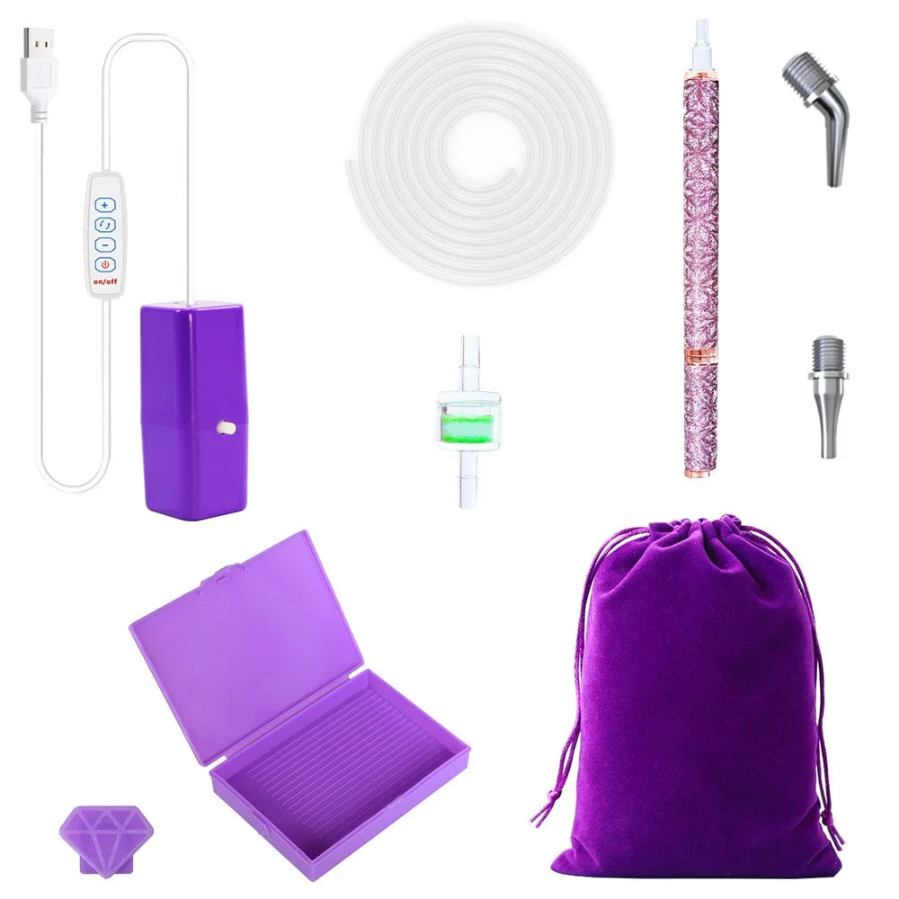 Electric Vacuum Diamond Painting Pen Kits USB Powered Diamond Painting Suction Device for 5D Diamond Painting Tool