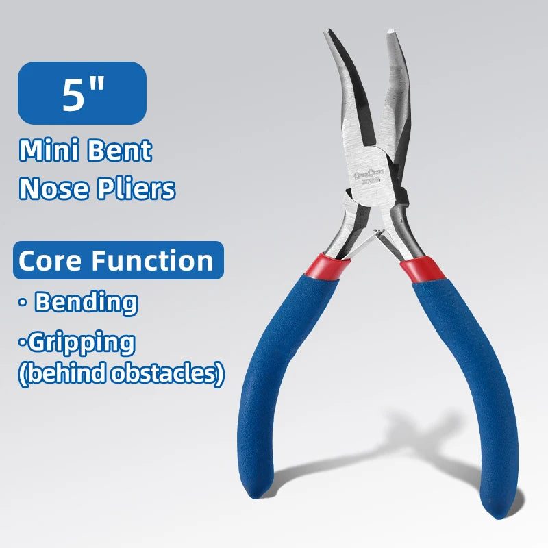 TINSOL 7PCS Mini Pliers & Wire Cutters Set, Needle Nose Pliers for Jewelry Making, DIY Beading Tools for Handcraft Repair Hobby