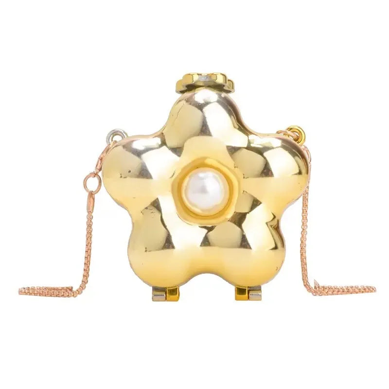 2025 New Summer Lipstick Bags For Women Fashion Pearl Mini Purse Crossbody Bag High Quality Gold Shell Bag Designer Shoulder Bag