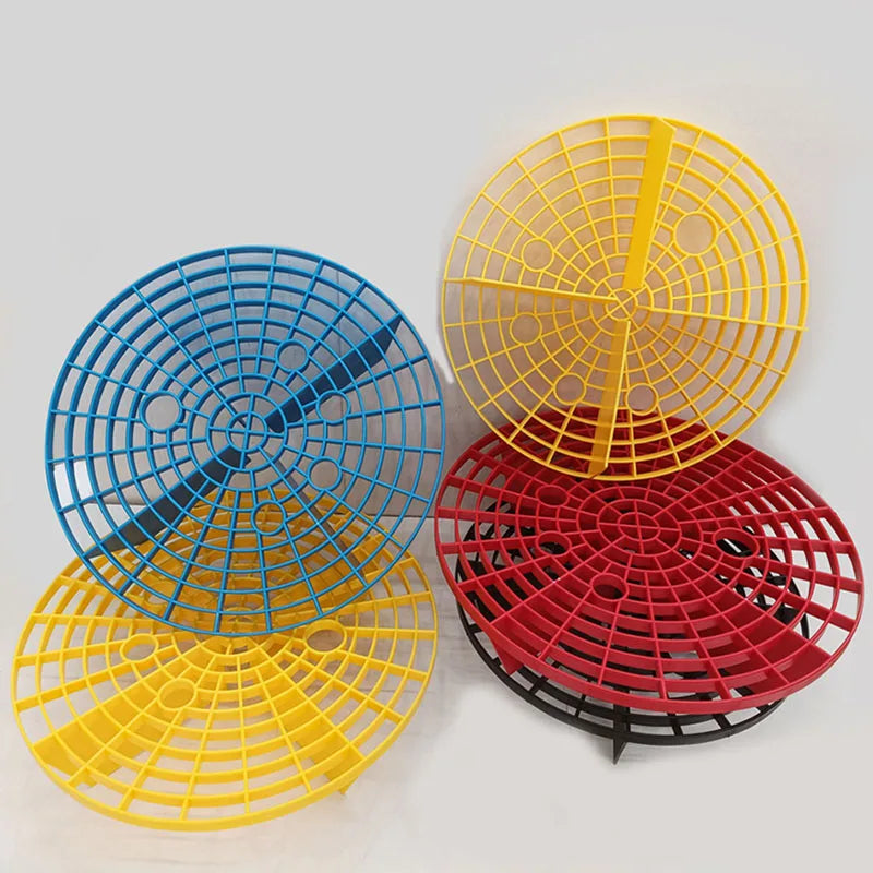 23.5CM Car Wash Bucket Gravel Filter Isolator - Black Red Blue Yellow Round Cleaning Tool for Car Beauty