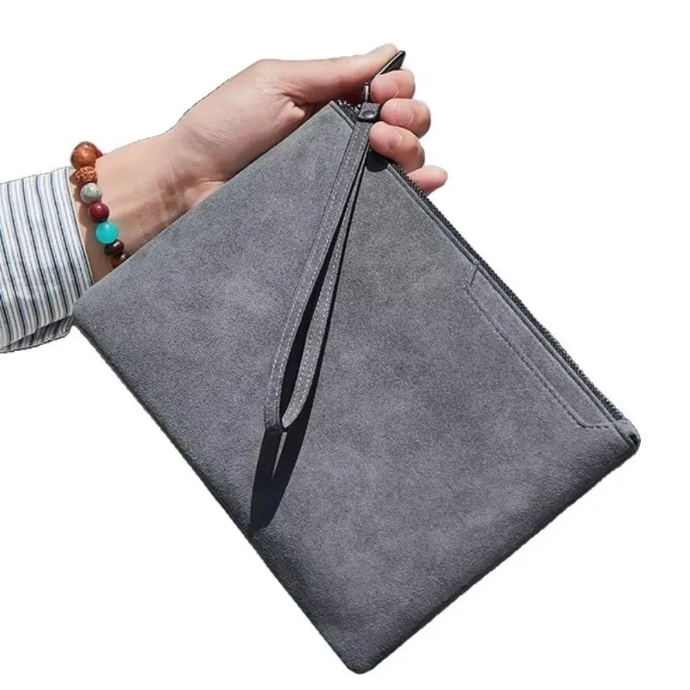 Gifts Portable Men's Business Clutch Bag Large Capaci Coin Purse Handheld Busin Soft Surface Ort Leather Wallet
